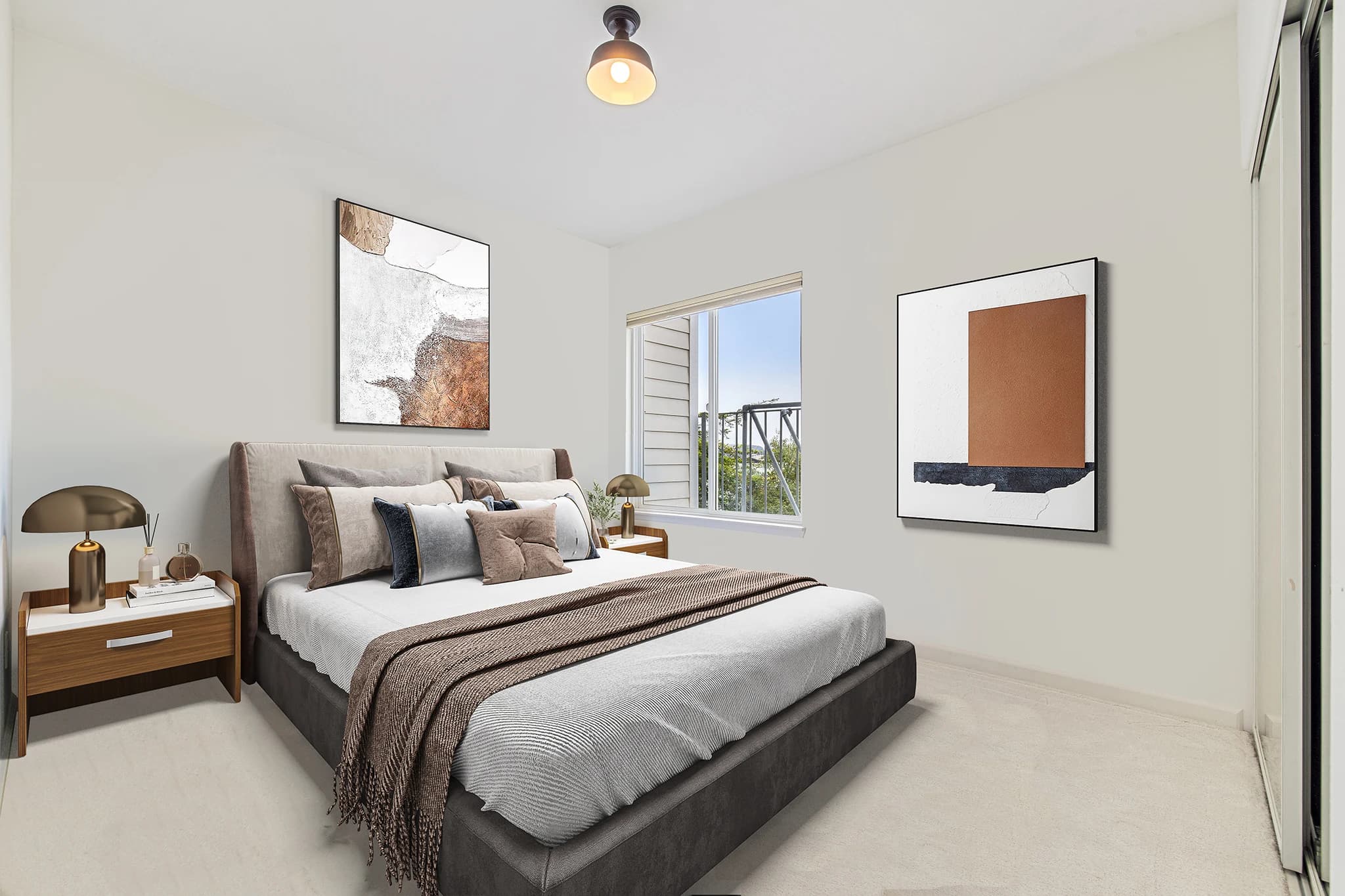 Bedroom at 688 25th Avenue with a window beside the bed